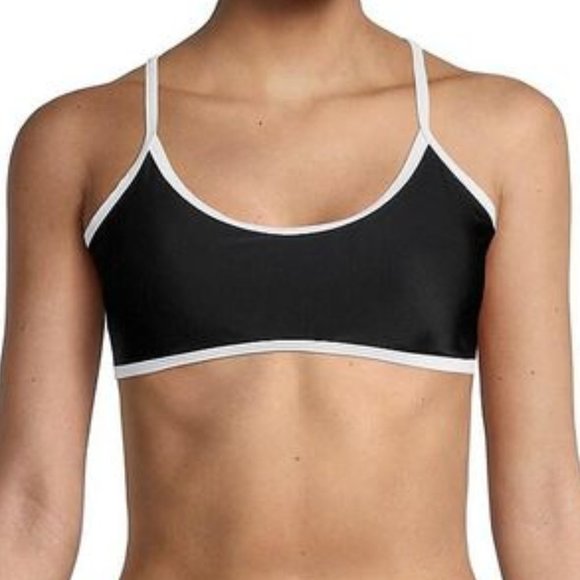 Kensie Color Block Bikini Top Size Large - Picture 1 of 8